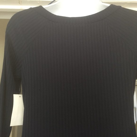 WAYF Blue Deep V-Neck BodyCon Long Sleeve Dress S - Picture 6 of 11